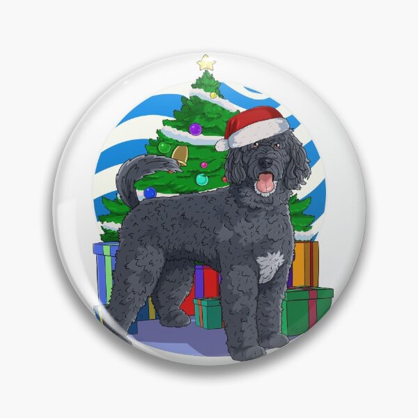 Item preview, Portuguese Water Dog Santa Christmas Tree Ornament Decor designed and sold by Nosek1ng.