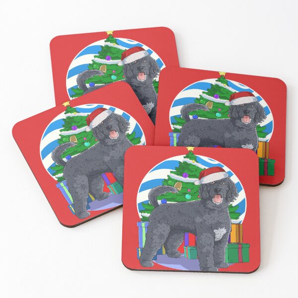 Item preview, Portuguese Water Dog Santa Christmas Tree Ornament Decor designed and sold by Nosek1ng.