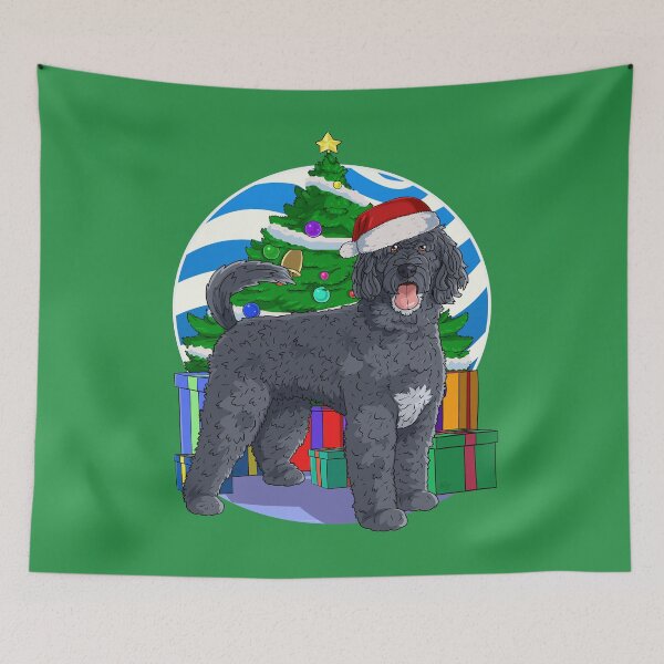 Item preview, Portuguese Water Dog Santa Christmas Tree Ornament Decor designed and sold by Nosek1ng.