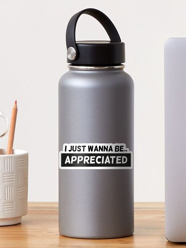 I Just Wanna Be Appreciated Sticker By Ibeargifts Redbubble