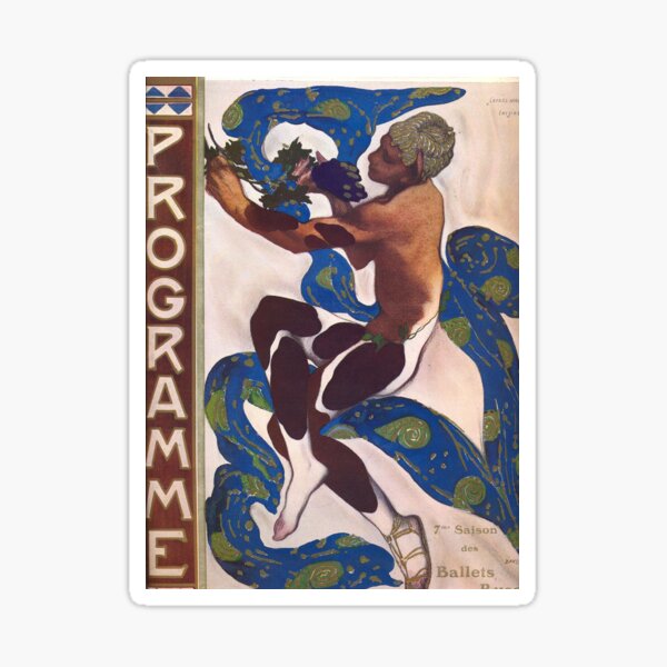 Art Deco Ballet Poster Sticker