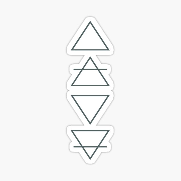 Earth, Fire, Water, and Air Elements Sticker