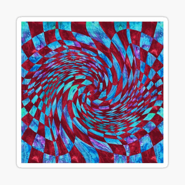 Item preview, Trippy Checkerboard Twist in Red and Blue designed and sold by MagickMama.