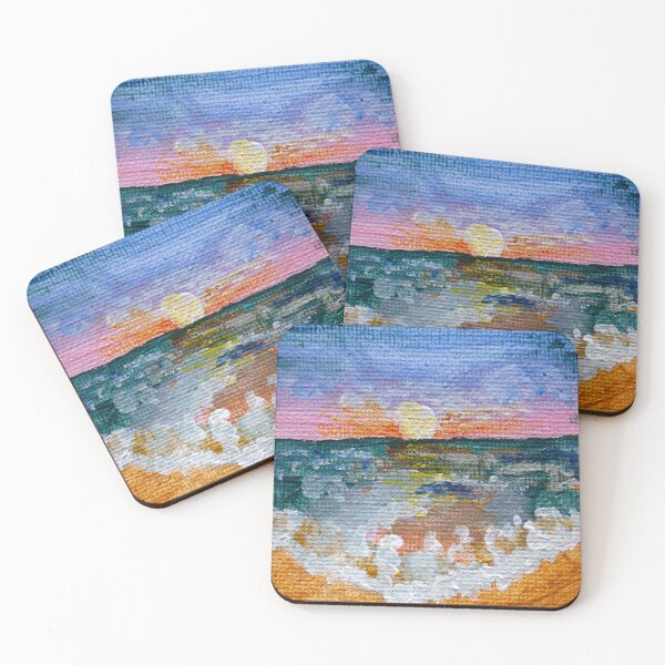 Item preview, Sunset Wave Painting designed and sold by lanettesart.