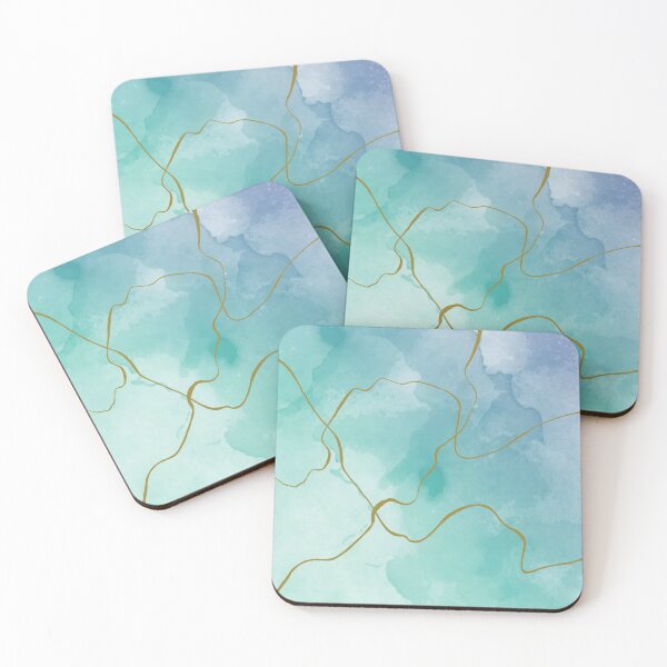 Item preview, Blue Watercolour With Gold Accent designed and sold by sarahvonurban.