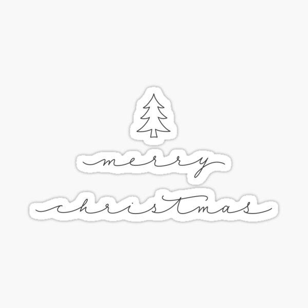 merry-christmas-script-sticker-for-sale-by-srsigs-redbubble