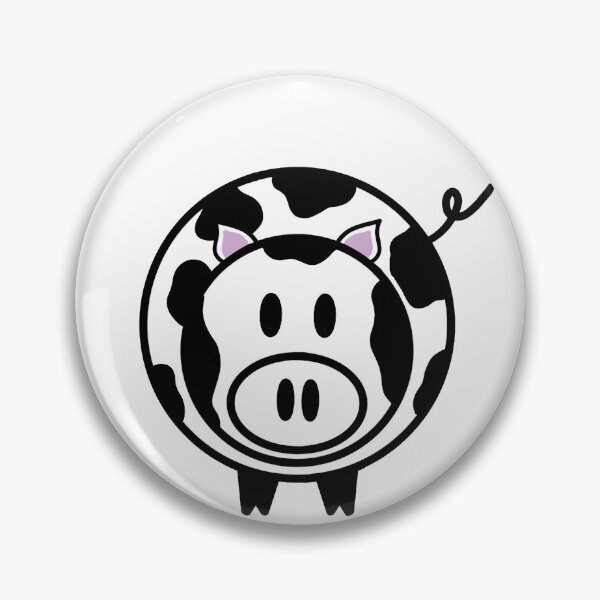 Item preview, little round cow designed and sold by grac's doodles.