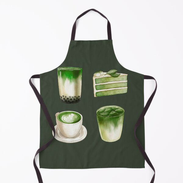 Item preview, Japanese Matcha Green Tea Food Pack - Boba Milk Tea, Cake, Hot Latte, Iced Green Milk Tea designed and sold by Alicia Chee.