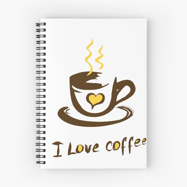 Item preview, Hand drawn I love coffee illustration designed and sold by NaumStock.