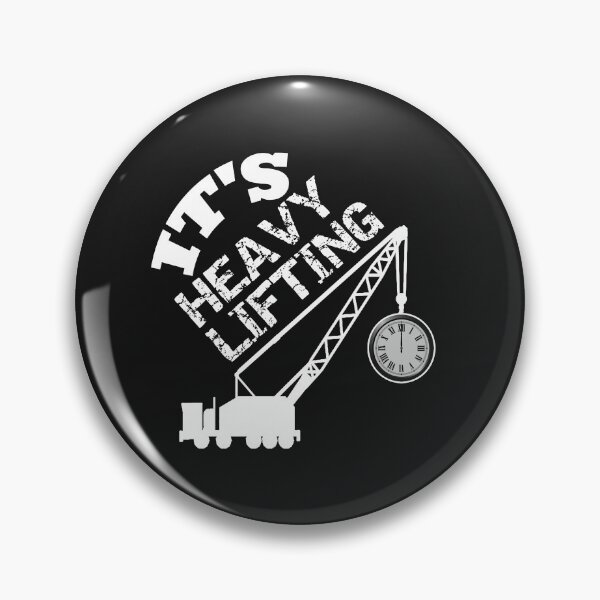 Item preview, It's Heavy Lifting Time-construction crane truck lifting clock designed and sold by SharpThreadZ.