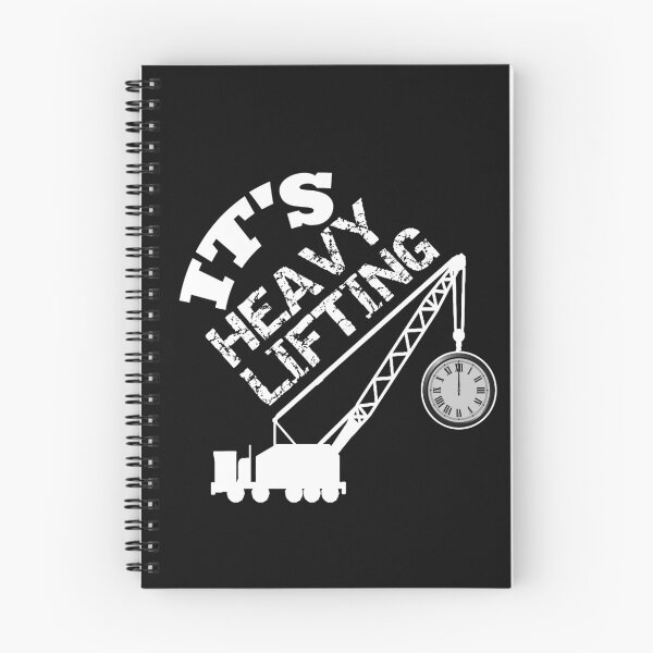 Item preview, It's Heavy Lifting Time-construction crane truck lifting clock designed and sold by SharpThreadZ.