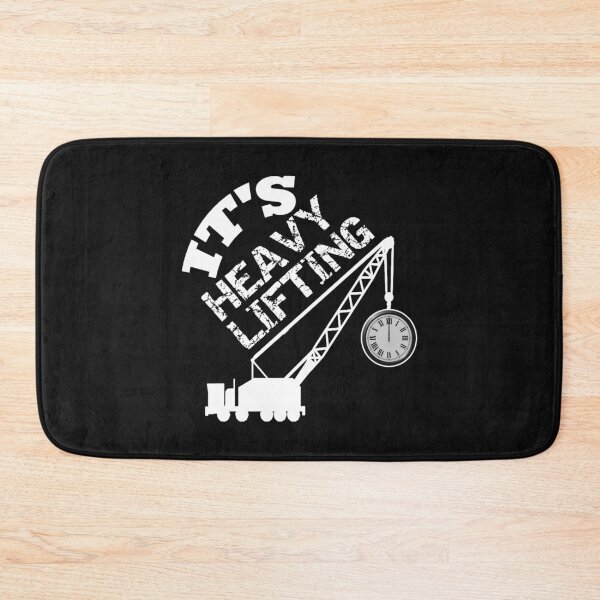 Item preview, It's Heavy Lifting Time-construction crane truck lifting clock designed and sold by SharpThreadZ.