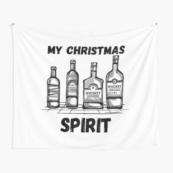 Item preview, MY CHRISTMAS SPIRIT WHISKEY Funny Christmas Quote designed and sold by a-little-ink.