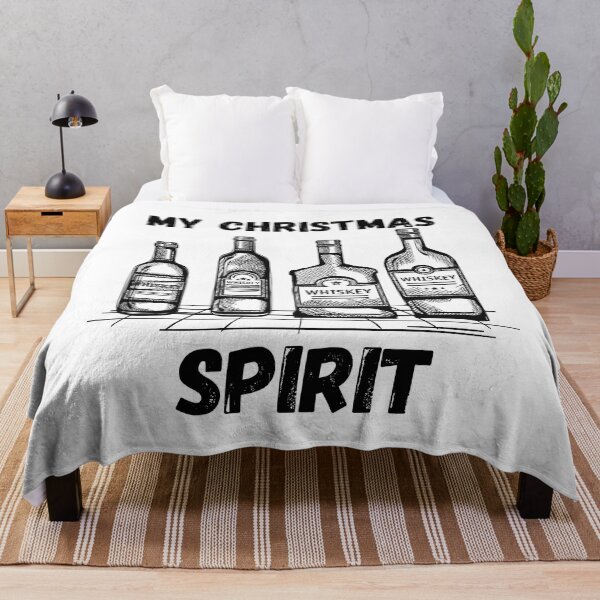 Item preview, MY CHRISTMAS SPIRIT WHISKEY Funny Christmas Quote designed and sold by a-little-ink.