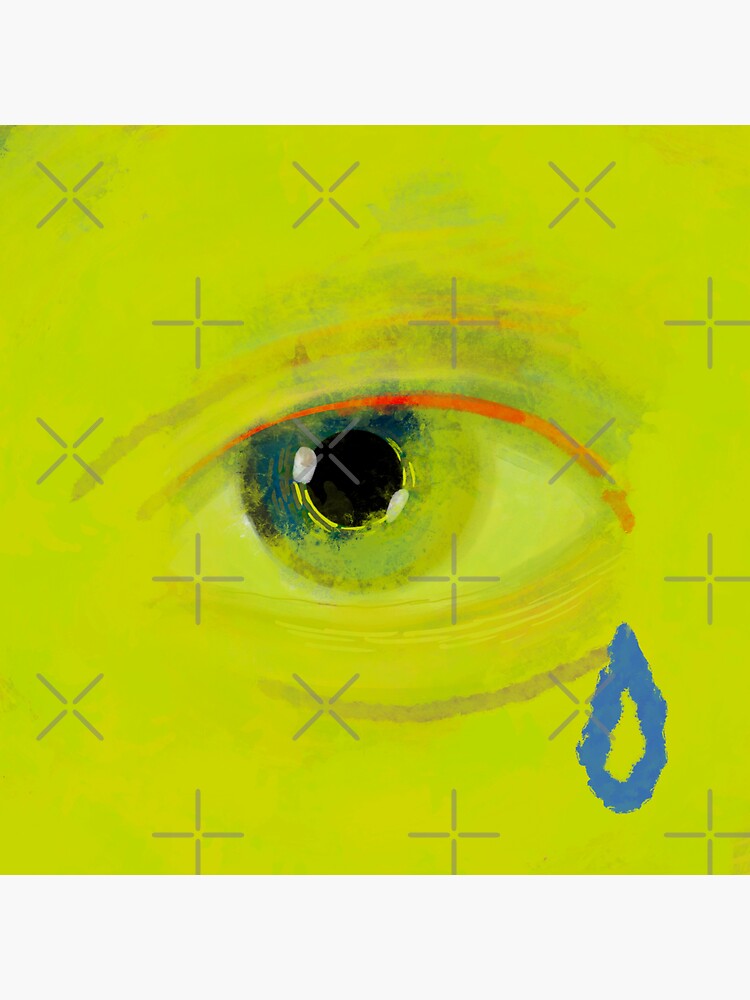 "Crying eye digital painting " Sticker for Sale by izzzzi Redbubble