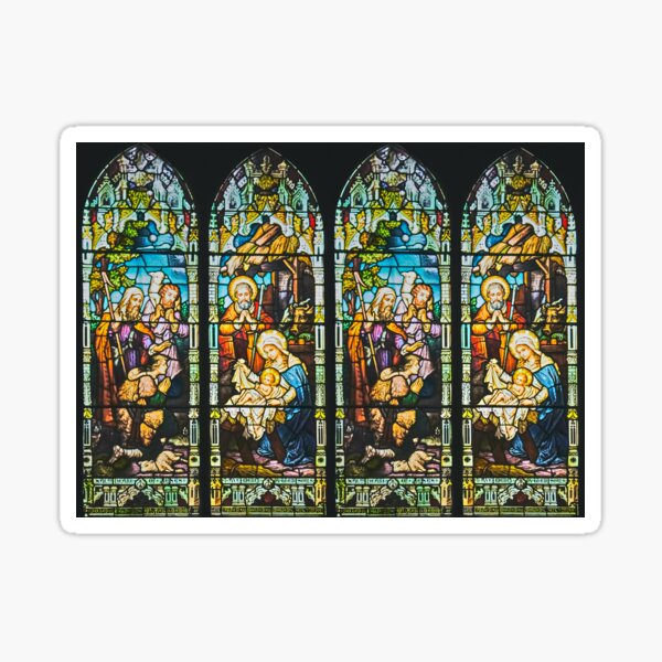 Item preview, Jesus birth in stained glass  designed and sold by urban-color.