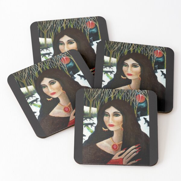 Item preview, Lucie Lupine the Werewolf Queen designed and sold by The Mysterious Domain Alyne Whiteswan Fine Art Prints and Merch.