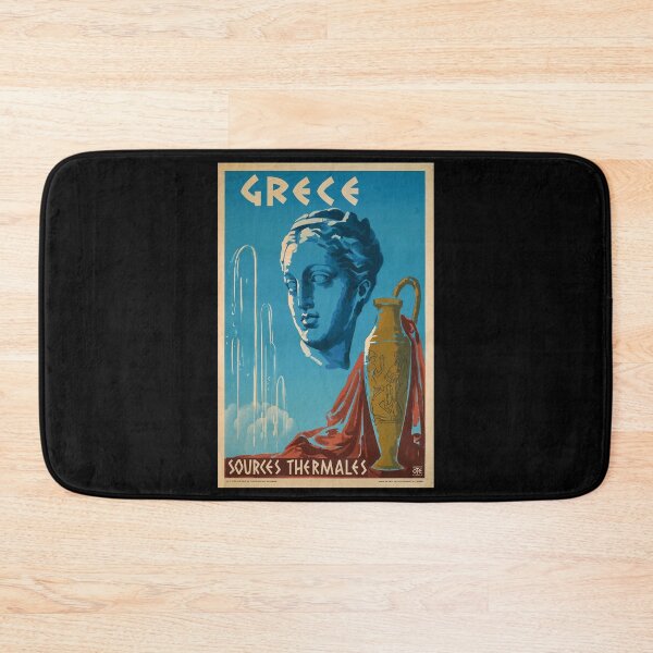 Item preview, retro classic Grece Sources Thermales poster designed and sold by CorasPosters.