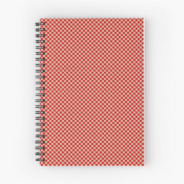 Aperçu de l'œuvre Damier rouge cramoisi et crème créée et vendue par ittybittyowl.