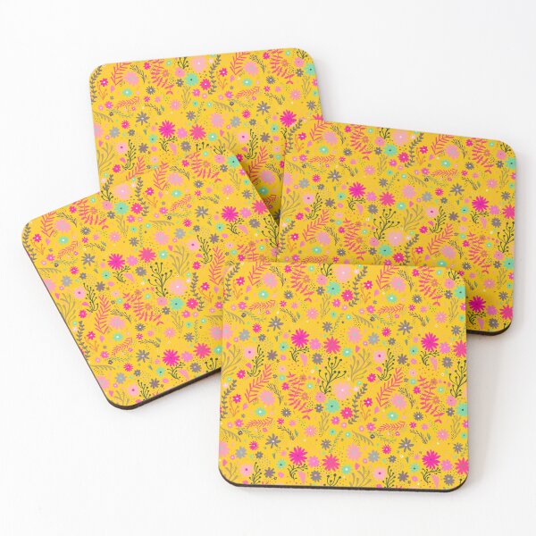 Item preview, Yellow ditsy floral designed and sold by Kamaloca.
