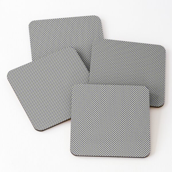 Aperçu de l'œuvre Motif damier bleu foncé et gris créée et vendue par ittybittyowl.