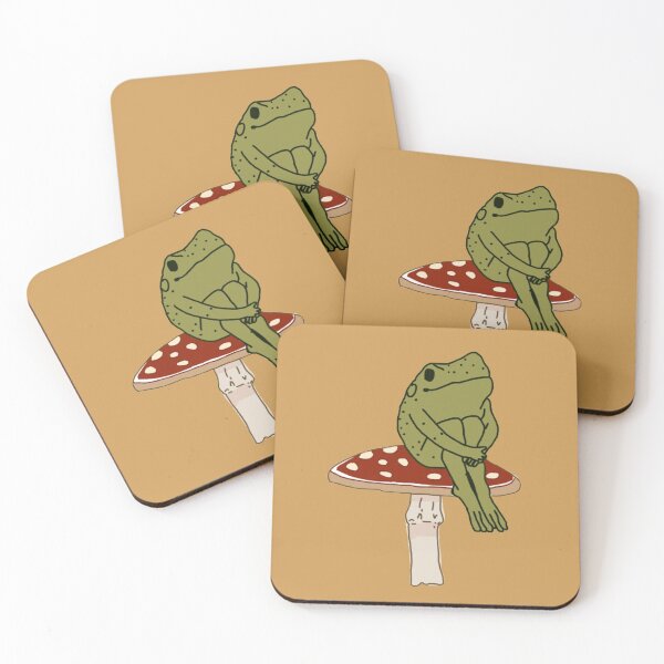 Item preview, frog on mushroom  designed and sold by etherealvibes.