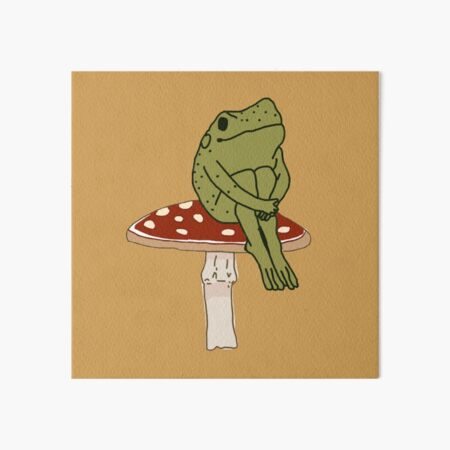 Cute Frog Art Board Prints Redbubble