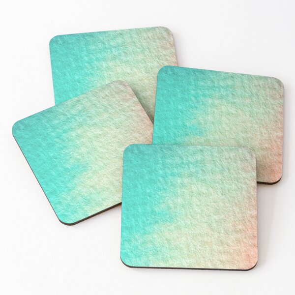 Item preview, Watercolor in Soft Shades of Teal, Tan, and Rose designed and sold by ittybittyowl.