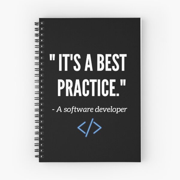 Item preview, Funny software developer best practice quote designed and sold by AverageApparel.