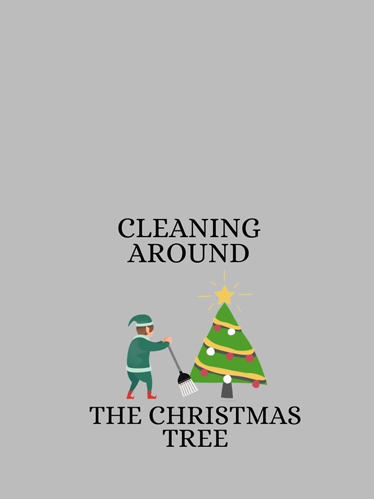 Thumbnail 4 of 4, iPhone Case, Cleaning Around The Christmas Tree Housekeeping Humor designed and sold by SavvyCleaner.