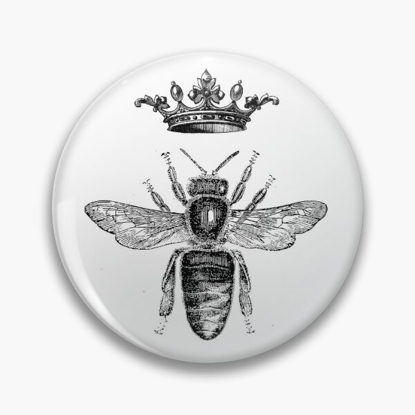 Item preview, Royal King or Queen Bee Design Hand Drawn Vintage Look Artwork designed and sold by atlastroy.
