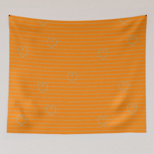 Item preview, Love Notes Hearts Stationery Notepaper Orange designed and sold by Cecilia Mok.