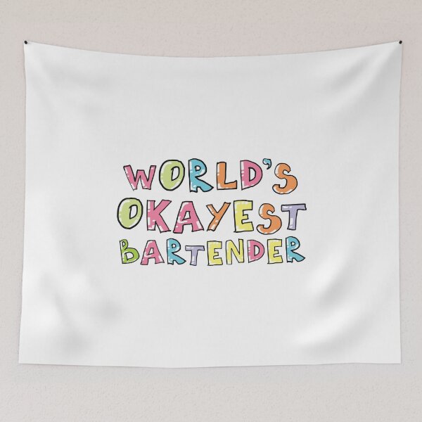 Item preview, World's Okayest Bartender Gift Idea designed and sold by betternotes.