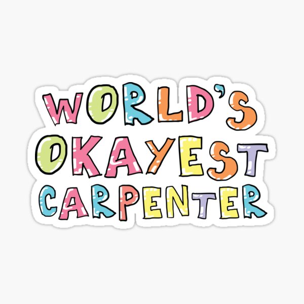 Item preview, World's Okayest Carpenter Gift Idea designed and sold by betternotes.