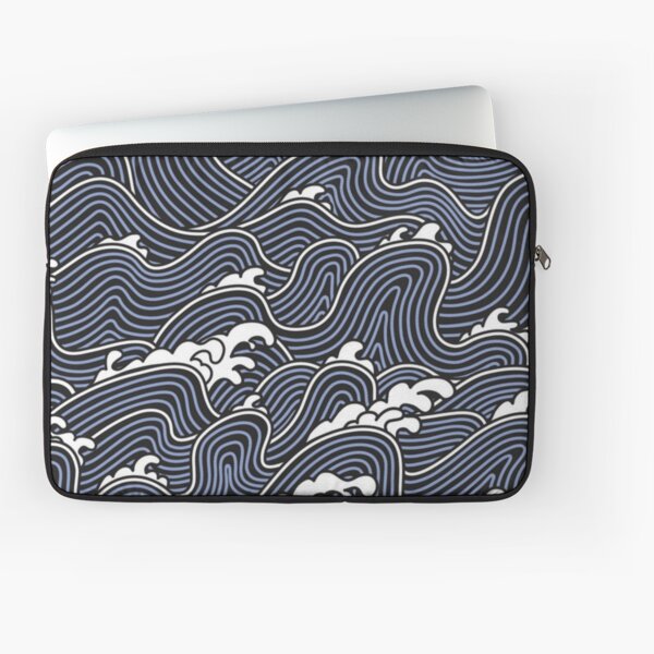 Wave Japanese Motif Japan Pattern Neoprene Sleeve Pouch Case Bag for 11.6 Inch Laptop Computer Designed to Fit Any Laptop/Notebook/ultrabook/MacBook with Display Size 11.6 Inches 