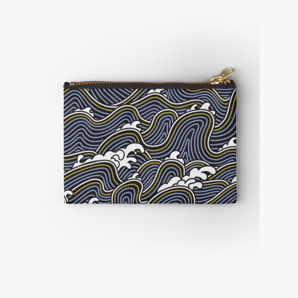 Item preview, Blue Wave Pattern with Gold Accent designed and sold by sarahvonurban.