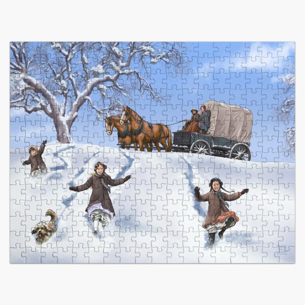 Famille Prairie dans la neige Puzzle