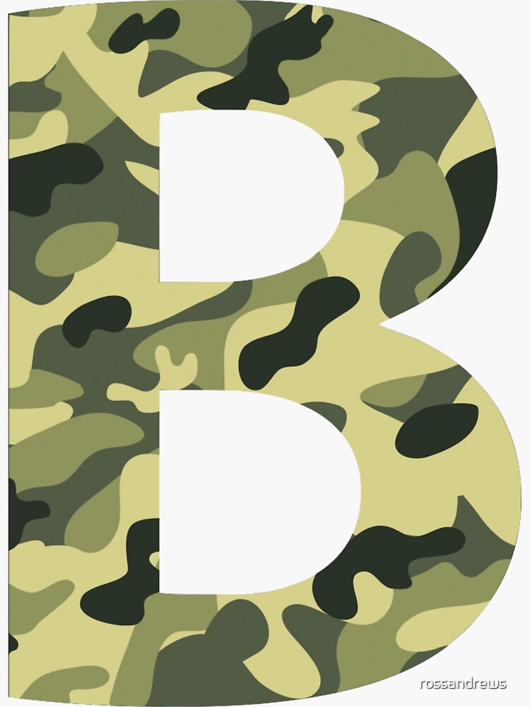 "Letter B Camo Design" Sticker For Sale By Rossandrews | Redbubble