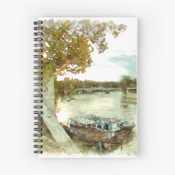 Item preview, Rome: Tiber River barge and urban landscape designed and sold by Giuseppe Cocco.
