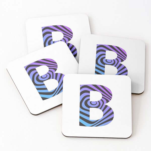 Item preview, Letter B Blue and Purple Trippy Design designed and sold by Mountainman420.