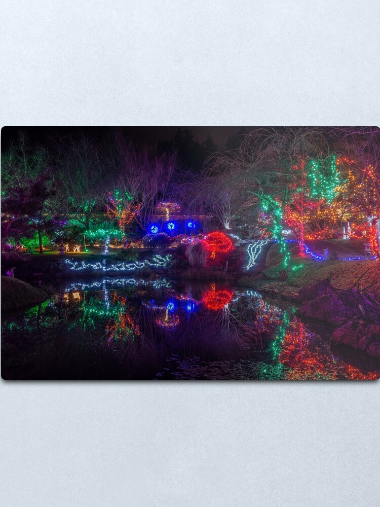 Alternate view of Japanese Gardens Mayne Island Christmas 5 Metal Print