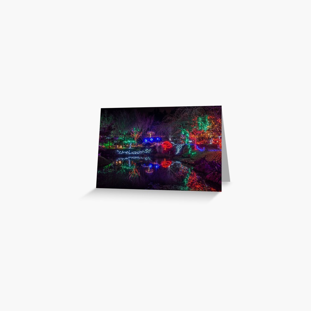 Japanese Gardens Mayne Island Christmas 5 Greeting Card