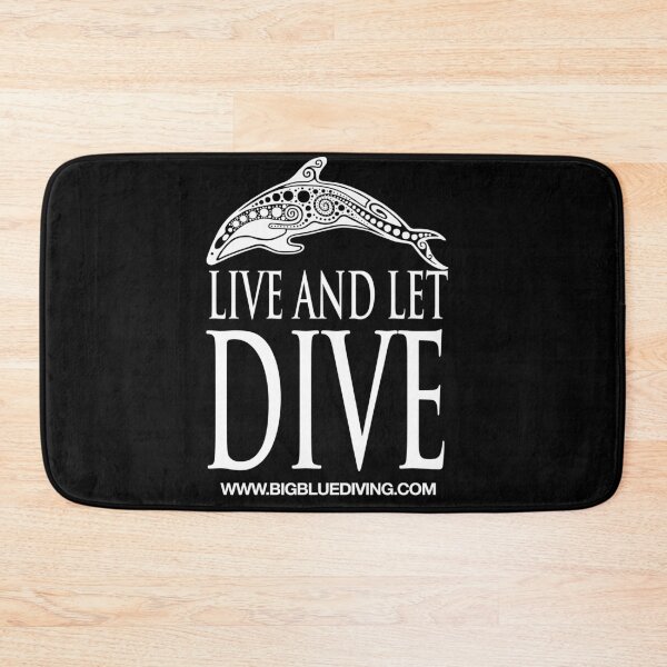 Item preview, Live and Let Dive White Logo designed and sold by BigBlueDiving.