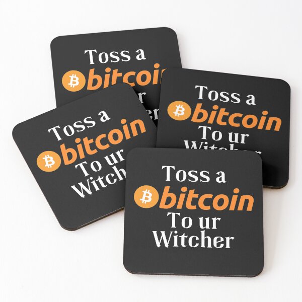 Item preview, Toss a Bitcoin to ur Witcher - Fluorescent Orange designed and sold by Cryptohaven.