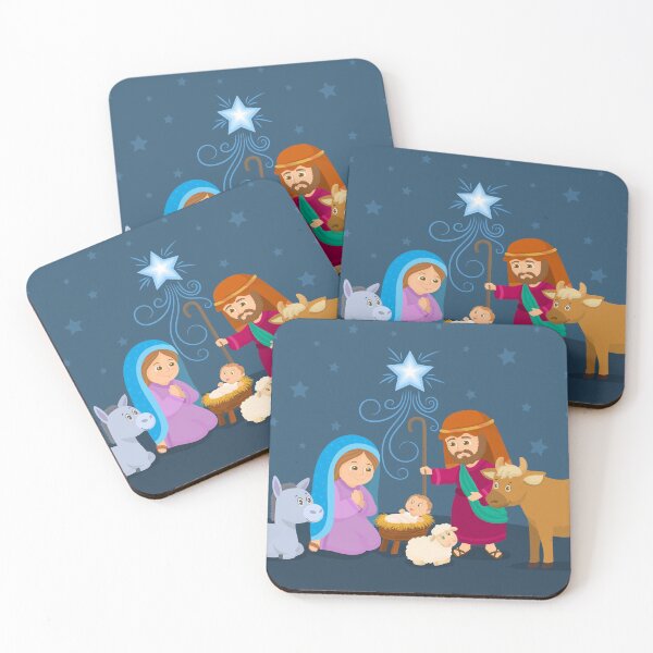 Item preview, Mary and Joseph and Baby Jesus in the Manger Nativity True Meaning of Christmas designed and sold by Claudia Harbaugh.