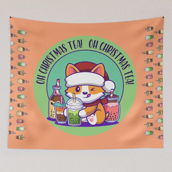 Item preview, Oh Christmas Tea Corgi Santa Hat designed and sold by TheSimpleMan.