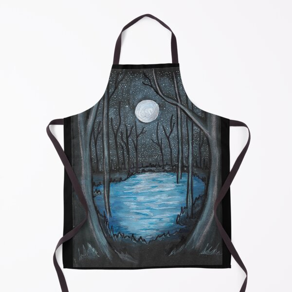 Item preview, Starry Night - Forest lake painting designed and sold by DelilahArts.