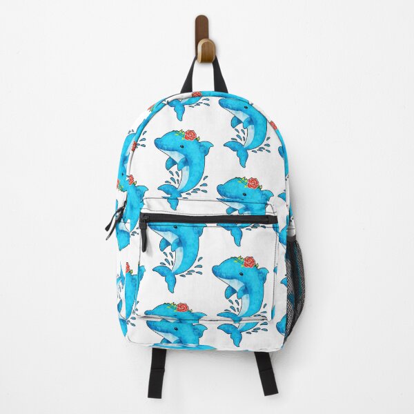 Item preview, Blue Dolphin Watercolor Painting Cute designed and sold by MisPuHoney.
