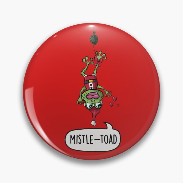Item preview, Mistletoad - Cute Funny Mistletoe Toad Christmas Cartoon Pun designed and sold by LEFDDesigns.