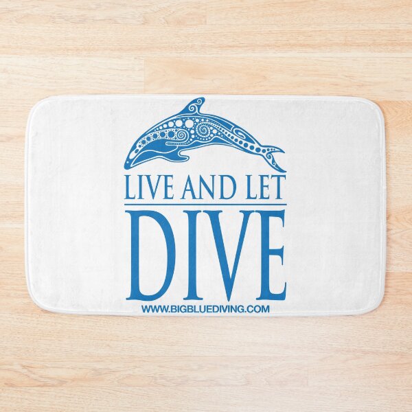 Item preview, Live and Let Dive Logo Blue designed and sold by BigBlueDiving.